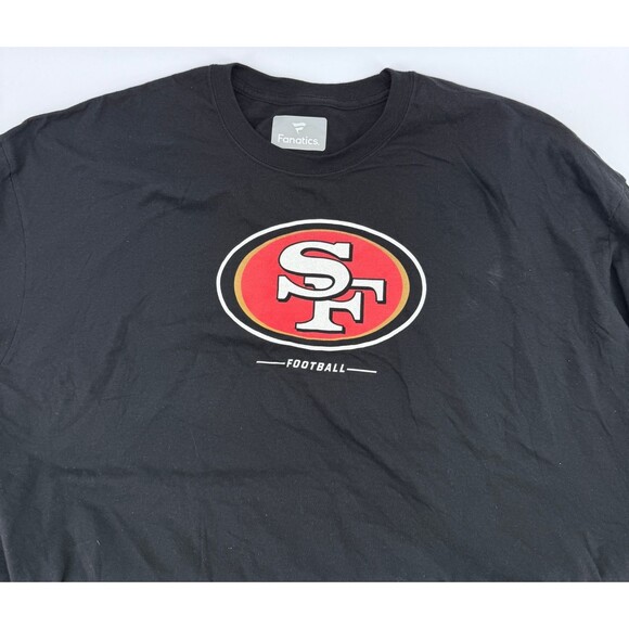 Fanatics San Francisco 49ers T-Shirt 3XL NWOT Black Long Sleeve NFL Tee - Picture 2 of 6